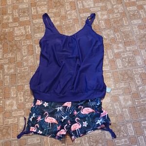 Younique Purple 2 Peice Swim Suit Women's Size Medium NWT